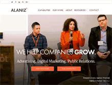 Tablet Screenshot of alanizmarketing.com